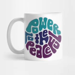 Power To The Peaceful Word Art Mug